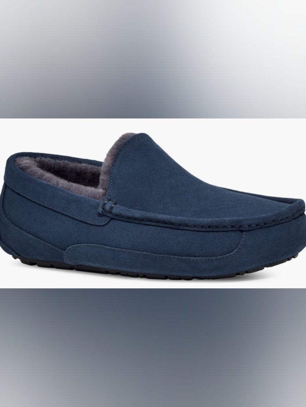 UGG® Ascot Plush-Lined Slip-On Moccasin Loafer Slippers Size 12 $119.95